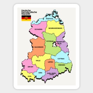 Deutsche Demokratische Republik DDR Map Magnet